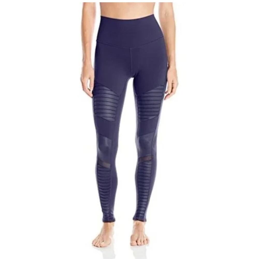 ALO YOGA High-Waist Moto Legging Blue Size Large